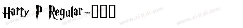 Harry P Regular字体转换